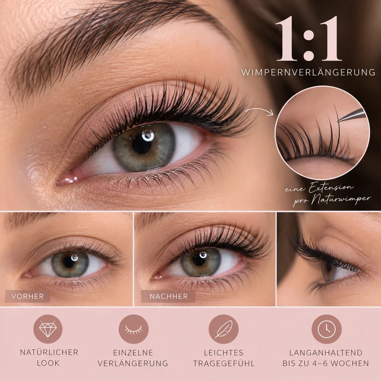 Stock-Inspiration: natürliches Wimperndetail